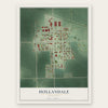 Hollandale, Minnesota map print, the full design