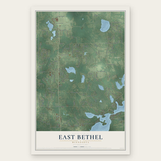 East Bethel, Minnesota map print, the full design