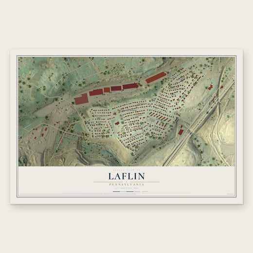 Laflin, Pennsylvania map print, the full design