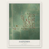 Saunemin, Illinois map print, the full design