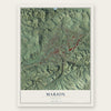 Marion, Virginia map print, the full design