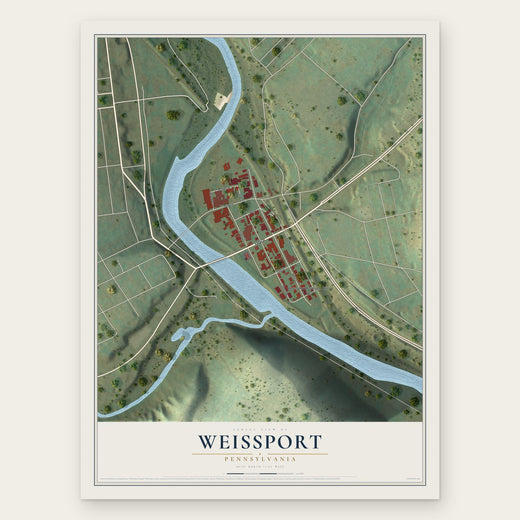 Weissport, Pennsylvania map print, the full design