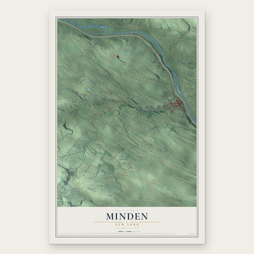 Minden, New York map print, the full design