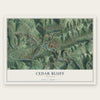 Cedar Bluff, Virginia map print, the full design