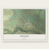 Weston, Idaho map print, the full design