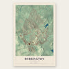 Burlington, Massachusetts map print, the full design