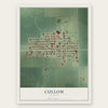 Cullom, Illinois map print, the full design