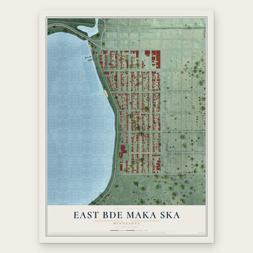 East Bde Maka Ska, Minnesota map print, the full design