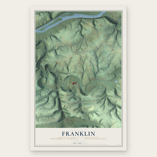 Franklin, Columbia County, Pennsylvania map print, the full design