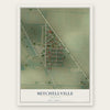 Mitchellville, Arkansas map print, the full design