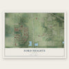 Ford Heights, Illinois map print, the full design