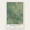 Southwest City, Missouri map print, the full design