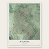 Wyckoff, New Jersey map print, the full design