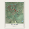 Olyphant, Pennsylvania map print, the full design