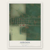 Lebanon, South Dakota map print, the full design