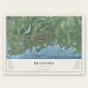 Branford, Connecticut map print, the full design