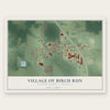 Birch Run, Michigan map print, the full design