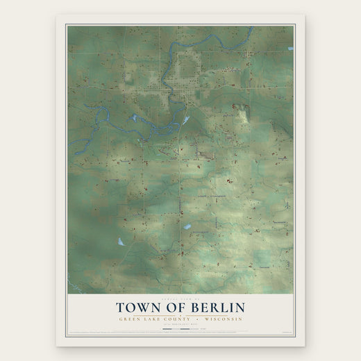 Town of Berlin, Green Lake County, Wisconsin map print, the full design