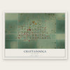 Chattanooga, Oklahoma map print, the full design
