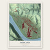 Midland, Pennsylvania map print, the full design