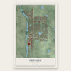 Fridley, Minnesota map print, the full design