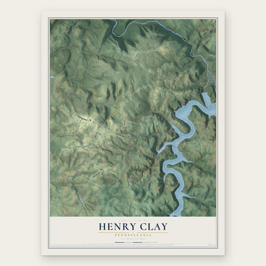 Henry Clay, Pennsylvania map print, the full design