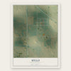 Mylo, North Dakota map print, the full design