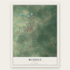 Blakely, Georgia map print, the full design