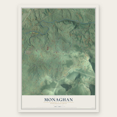Monaghan, Pennsylvania map print, the full design
