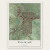 Englewood, Colorado map print, the full design