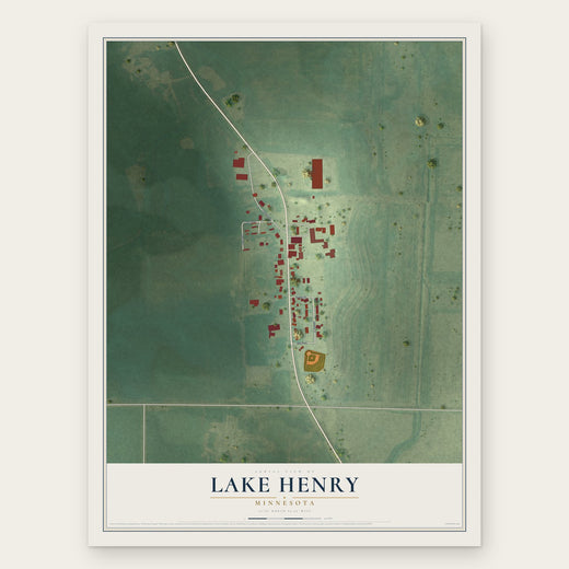 Lake Henry, Minnesota map print, the full design