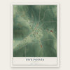 Five Points, Alabama map print, the full design