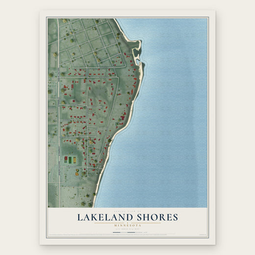 Lakeland Shores, Minnesota map print, the full design
