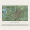Collinsville, Illinois map print, the full design