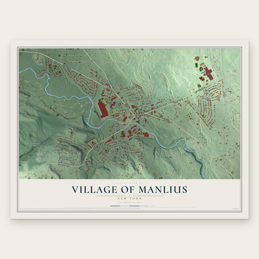 Village of Manlius, New York map print, the full design