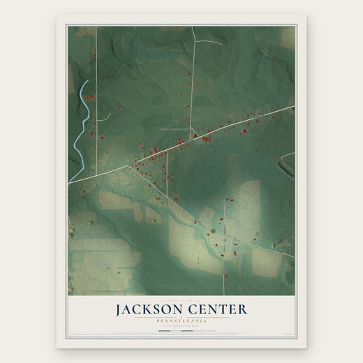 Jackson Center, Pennsylvania map print, the full design