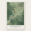 West Sullivan, Missouri map print, the full design