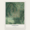 Norwood, Illinois map print, the full design