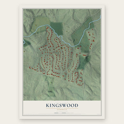 Kingswood, Georgia map print, the full design