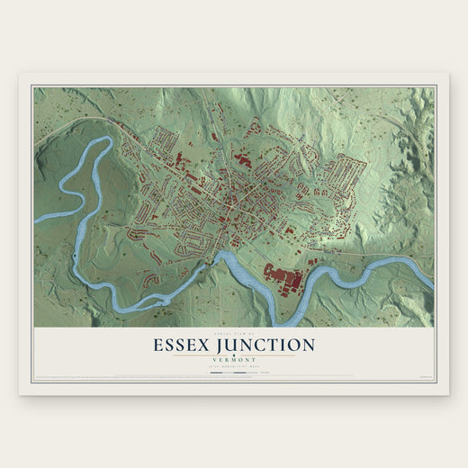 Essex Junction, Vermont map print, the full design