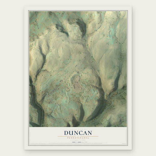 Duncan, Pennsylvania map print, the full design