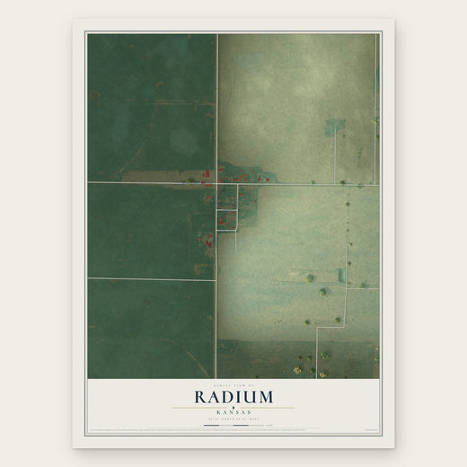 Radium, Kansas map print, the full design