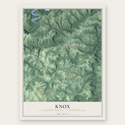 Knox, Clearfield County, Pennsylvania map print, the full design
