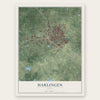 Harlingen, Texas map print, the full design