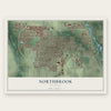 Northbrook, Illinois map print, the full design