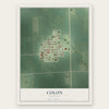 Colon, Nebraska map print, the full design