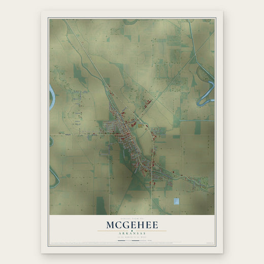 McGehee, Arkansas map print, the full design