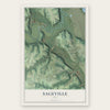 Sageville, Iowa map print, the full design