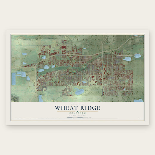 Wheat Ridge, Colorado map print, the full design