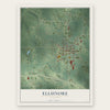 Ellsinore, Missouri map print, the full design